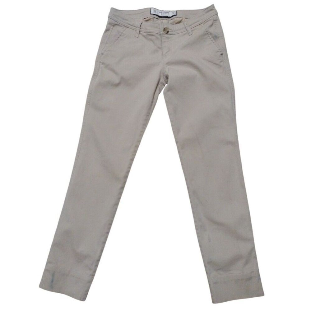 ABERCROMBIE & FITCH Jeans Woman 24 Khaki Skinny‎ Seam Modified At 26.5 Casual